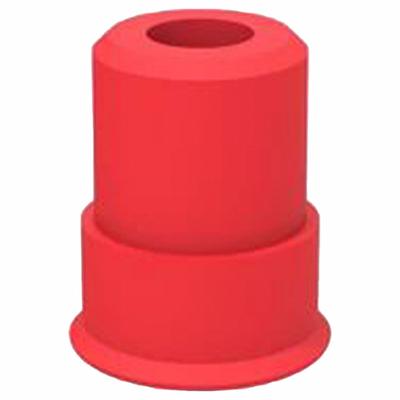 PIAB Vacuum Pad: Plain Pad without Adapter, 22.1 mm Pad Dia, Chloroprene, Black - Flat Type Packaging Industry Vacuum Pads