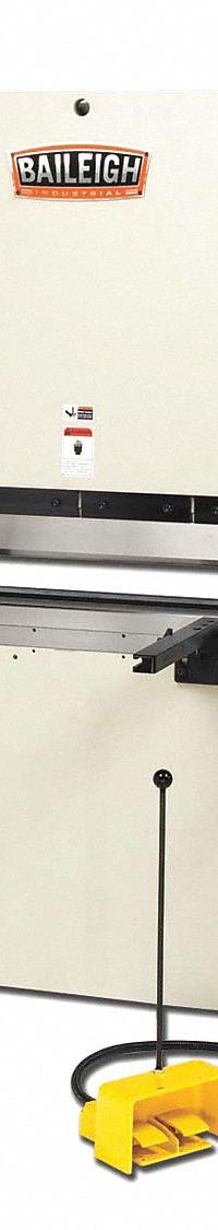 BAILEIGH INDUSTRIAL Sheet Metal Brake: Press Brake, Corded, Electric, Foot Pedal, 220V AC, 230V AC (MPN BP-3360NC). Key specifications — attr76311: BAILEIGH INDUSTRIAL.