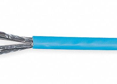 GENSPEED Category Cable: 1, 000 ft Cable Lg, 24 AWG, Riser, Blue, PVC, Std, 2133496E - Category 5e Cable