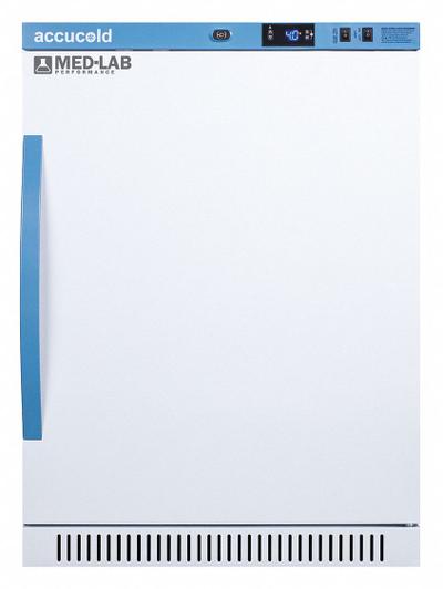 ACCUCOLD Lab Refrigerator: 6 cu ft, Undercounter, 2°C to 10°C, 24 5/8 in Overall Dp - General Purpose Lab Refrigerators