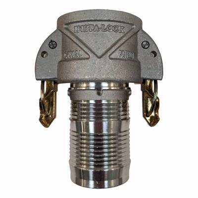 CONTINENTAL Cam and Groove Coupling: 1 in Coupling Size, 1 in Hose Fitting Size, 4 1/4 in Overall Lg - Type C Aluminum Cam & Groove Fittings