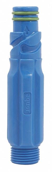 AQUOR WATER SYSTEMS Hose Connector: Acetal, Blue, Check Valve (MPN CN-S1-B). Key specifications — Product Type: Hose Connector; Material: Acetal; Color/Finish: Blue; Includes: Check Valve; Brand: AQUOR WATER SYSTEMS.