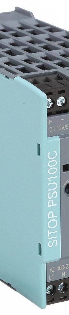 SIEMENS DC Power Supply: DIN Rail, 78 W Output Power - Rated, 6.5 A Current - Output, Single Phase (MPN 6EP13225BA10). Key specifications — attr1044898: Single; attr1044874: Plastic; attr1044879: 110 to 300V DC; attr211400: SIEMENS.