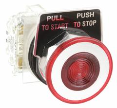 SCHNEIDER Mushroom Head Push Button: Non-Illuminated, Mushroom Head Profile, Non-Metallic, 30 mm (MPN 9001KR9RH13). Key specifications — Brand: SCHNEIDER; Action: Maintained; Series: 9001K; Push Button Material Type: Non-Metallic.