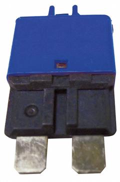 Automotive Circuit Breaker: CB227, 28V DC, 2 kA at 28V DC, Blade (MPN CB227-15). Key specifications — Series: CB227; Voltage: 28V DC; Interrupt Rating: 2 kA at 28V DC; Terminal Connection: Blade; Circuit Breaker Type: Type III ATC Footprint Circuit Breaker; Brand: BUSSMANN.