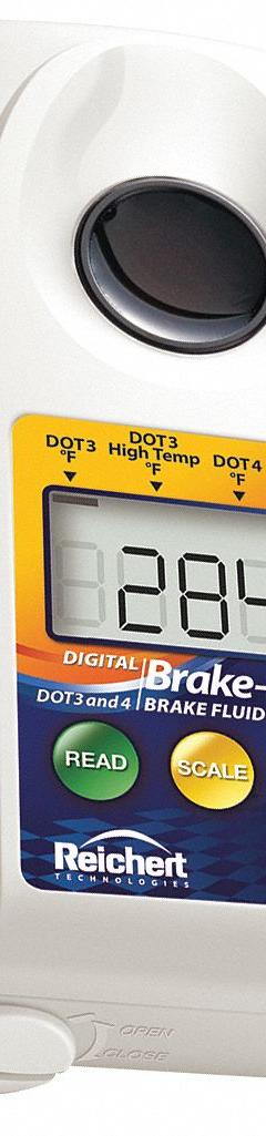 REICHERT Refractometer: Brake Fluids/DOT3 Boiling Point/DOT4 Boiling Point, +/-5.0°C, Auto, Digital (MPN 13940017). Key specifications — attr1073899: REICHERT; attr1079772: +/-5.0°C; attr1079778: Automatic; attr1079777: 5°C; attr1108250: DOT4 Boiling Point.