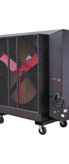 SKYBLADE Portable Evaporative Cooler: 4,000 sq ft – 4,000 sq ft, 5-15P, 115V AC, 17,500 cfm Airflow (MPN SM-48-B-120). Key specifications — attr1152013: 1; attr1151993: SKYBLADE.