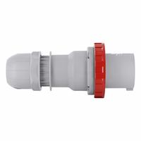 LEVITON Pin and Sleeve Plug: Red, 380 to 415V AC, Single Phase, 125 A, 3 Pole, 4 Wire, IEC Grounding (MPN W3125-P6). Key specifications — Brand: LEVITON.