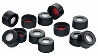Closure: 13 mm Dia, Black, PTFE, 13-425 mm Screw Closure Size, Autoclavable, Septa Included, Opaque (MPN CV-3840-0013). Key specifications — Closure Type: Snap-On; Clarity: Opaque; Mouth Size: Narrow; Product Type: Snap Cap; Septa Included: Yes; Vented: No; Screw Closure Size: 13-425 mm; Brand: CHEMGLASS.