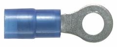 PANDUIT Ring Terminal: Blue, Nylon Insulation, #8 Stud Size, 18 AWG to 14 AWG Wire Sizes, 600 V (MPN PN14-8R-M). Key specifications — attr1308027: PANDUIT.