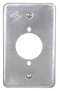 APPLETON ELECTRIC Weatherproof Cover: Aluminum, FD/FS, Round Receptacles, 1 Gangs, No Enclosure (MPN FSK-1R-W-A). Key specifications — Brand: APPLETON ELECTRIC; Color: Gray; Compatible with Product Type: Round Receptacles; Compatible with Series: FS; Mounting Orientation: Vertical.