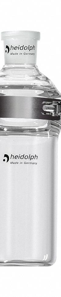 HEIDOLPH Rotary Evaporator Glassware: 1,500 mL, Colorless, Round, 24/40 Compatible with Stopper Size (MPN 036302430). Key specifications — Shape: Round; Body Color: Colorless; Brand: HEIDOLPH; Compatible with Stopper Size: 24/40.