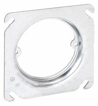 RACO Plaster Ring: Open/Raised, 5/8 in Raised Ht, Steel, 4 in Overall Lg, 4 in Overall Wd (MPN 756). Key specifications — Brand: RACO; Material: Steel; Cover Design: Open/Raised.