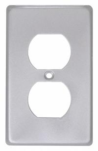 HUBBELL KILLARK Weatherproof Cover: Copper-Free Aluminum, FD/FS, Duplex Receptacles, 1 Gangs, 3R (MPN 1FAC). Key specifications — Brand: HUBBELL KILLARK; Color: Gray; Compatible with Product Type: Duplex Receptacles; Compatible with Series: FS; Mounting Orientation: Horizontal or Vertical.