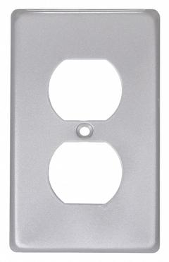 HUBBELL KILLARK Weatherproof Cover: Copper-Free Aluminum, FD/FS, Duplex Receptacles, 1 Gangs, 3R (MPN 1FAC). Key specifications — Brand: HUBBELL KILLARK; Color: Gray; Compatible with Product Type: Duplex Receptacles; Compatible with Series: FS; Mounting Orientation: Horizontal or Vertical.