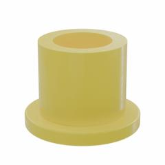 BUNTING BEARINGS Flanged Sleeve Bearing: PTFE, 1/4 in Bore, 3/8 in OD, 3/8 in Overall Lg, Yellow (MPN BJ5F040603). Key specifications — Brand: BUNTING BEARINGS; Color: Yellow.