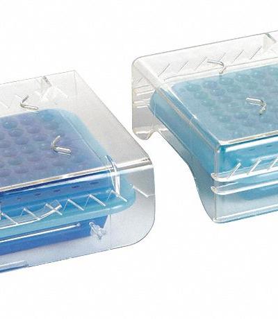 HEATHROW SCIENTIFIC Tube Rack: Polycarbonate (Lid)/Polypropylene (Cooler) - Lab Storage Racks
