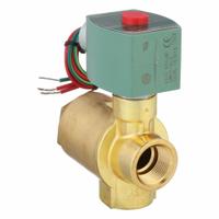 REDHAT Solenoid Valve: 2-Way, Normally Closed, 3/4 in Pipe Size, 110V AC/120V AC, High Pressure (MPN 8223G005). Key specifications — Pipe Size: 3/4 in; Voltage: 110V AC; Brand: REDHAT; Coil Enclosure: Without Junction Box.