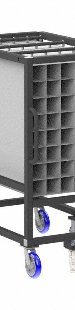 VALLEY CRAFT Parts Cart: 600 lb, Gray, 54 in L x 36 in W x 67 in H, 5 in H x 5 in W x 54 in L (MPN EP3531-00). Key specifications — Color: Gray; Includes: (48) Compartments; Caster/Wheel Configuration: (2) Rigid; Brand: VALLEY CRAFT.