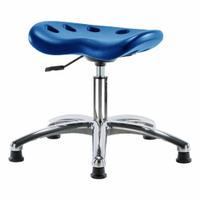 Tractor Stool: Polyurethane, Ht Range 17 in to 22 in, 17 in Seat Wd, 14 in Seat Dp, 5 Glides, Blue (MPN PTDHSL-CR-RG-BLU). Key specifications — Brand: APPROVED VENDOR; Foot Support: No; Base Material: Aluminum; ESD-Safe: Not ESD Safe; Number of Casters: 0.