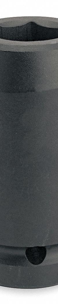 PROTO Impact Socket: 1 in Drive Size, SAE, 1 11/16 in Socket Size, 6-Point, Deep, Black Oxide (MPN J10027L). Key specifications — attr1215501: PROTO; attr1215515: Black Oxide; attr1215518: 1-11/16 in.