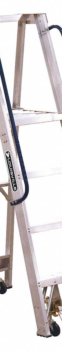 LOUISVILLE LADDER Platform Stepladder: 4 ft Ladder Size, Aluminum, 300 lb Load Capacity, 42 lb Wt (MPN AP5004). Key specifications — Brand: LOUISVILLE LADDER; Included Features: Handrails.