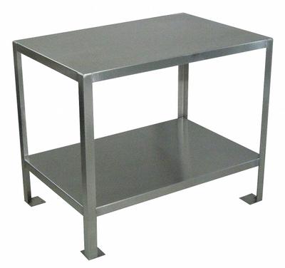 JAMCO Work Table: Fixed Ht, Stainless Steel, 24 in x 18 in - Stainless-Steel-Top Worktables