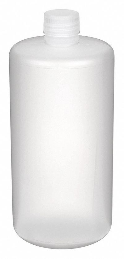 APPROVED VENDOR Laboratory Bottle: Polypropylene, 32 fl oz, 1 L, Colorless - Polypropylene Narrow Mouth Round Lab Bottles