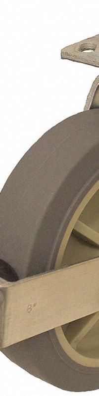 APPROVED VENDOR Plate Caster: Swivel, No Brake, Rubber, 5 in Wheel Dia., 2 in Wheel Wd, Slot, Swivel (MPN P21S-PRP050R-14-WK). Key specifications — Brand: APPROVED VENDOR; Wheel/Tread Color: Gray; Roll Up: Swivel.