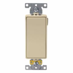 LEVITON Wall Switch: Rocker Switch, 3-Way, Maintained, Ivory, 120/277V AC, 20 A (MPN M5633-I). Key specifications — Illuminated: Yes; Voltage Rating: 120/277V AC.