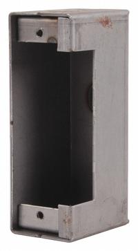 KEEDEX Weldable Gate Box: Weldable Electric Strike Box, Steel, 1 Mounting Holes, Hardware Included (MPN K-BXES2). Key specifications — Brand: KEEDEX; Color: Silver; Finish: Unfinished; Hardware Included: Yes; Material: Steel; Product Type: Weldable Electric Strike Box.