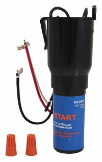 Hard Start Kit: 3 Wire, 243-292 MFD, 115V AC, 1/4 hp to 1/3 hp, Positive Temp Coefficient Relay (MPN RCO410). Key specifications — For Compressor Type: Capacitor-Start Induction-Run; Manufacturer Part Number: RCO410; Brand: SUPCO; Control Voltage: 115V AC.