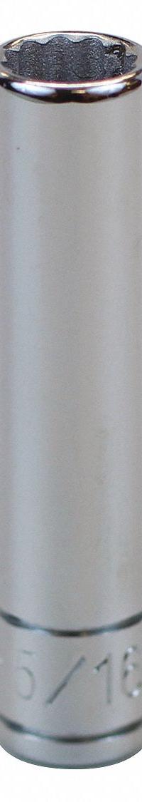 SK PROFESSIONAL TOOLS Socket: SAE, 1/4 in Drive Size, 9/32 in Socket Size, 12-Point, Deep, Chrome (MPN 44909). Key specifications — attr1204417: SK PROFESSIONAL TOOLS; attr1204392: Chrome.
