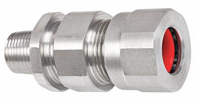 HUBBELL KILLARK Liquid-Tight Conduit Fitting: Aluminum, 3/4 in Trade Size, Non-Insulated - Straight Hazardous Location Liquid-Tight Conduit Fittings