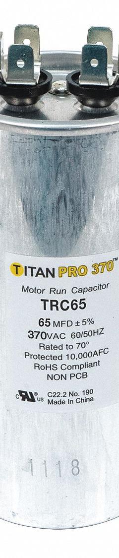 PACKARD Capacitor: Run Capacitor, TRC65, For H22J44BABCA. Key specifications — For Use With Mfr. Model Number: H22J44BABCA; Manufacturer Part Number: TRC65; For Use With Grainger Item Number: 5AGY9; Product Type: Run Capacitor.
