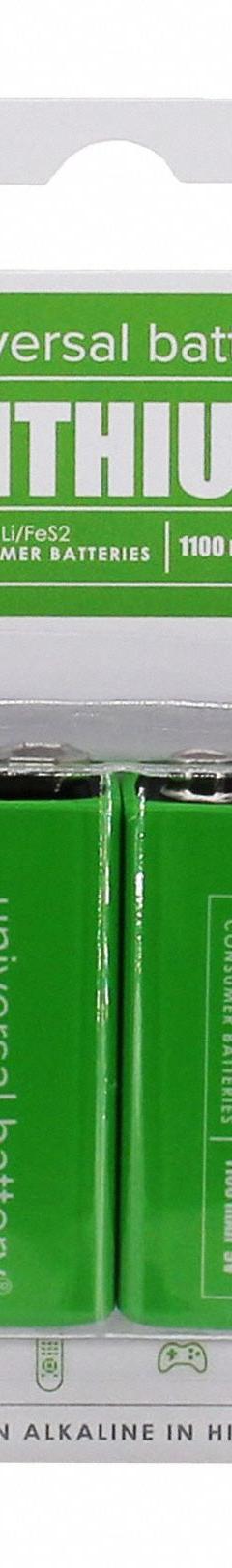 Battery: 9V, High Performance, Lithium, 9V DC, Universal Battery® Lithium, 2 PK (MPN 88196). Key specifications — Voltage: 9V DC; Standard Battery Series: Universal Battery® Lithium; Brand: UPG.