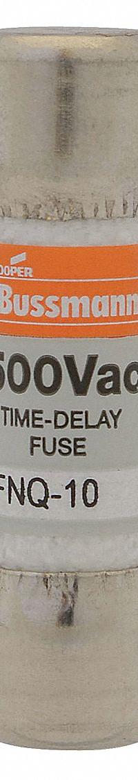 BUSSMANN Fuse: FNQ Series, Midget, Time-Delay, 4 A, 500 V AC, 13/32 in x 1 1/2 in, Non-Indicating (MPN FNQ-4). Key specifications — Series: FNQ; Brand: BUSSMANN.