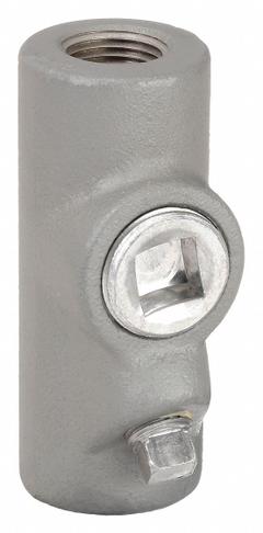 Sealing Fitting - Vertical and Horizontal: Aluminum, 3/4 in Trade Size, Female, 4 5/16 in Overall Lg (MPN EYSEF75AL). Key specifications — Brand: APPLETON ELECTRIC; Finish: Powder Coated; Connection Type: Threaded; Thread Gender: Female; Ends - Hazardous Fittings: 3/4 in FNPT x 3/4 in MNPT; Material: Aluminum; Hazardous Location Rating: Class I, Division 1 and 2, Groups A, B, C, D; Thread Type: NPT.