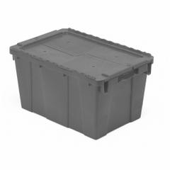 ORBIS Attached Lid Tote: 14.2 gal, 23 1/2 in x 15 3/4 in x 13 in, Gray Body, Gray Lid, Plastic (MPN FP19 Gray). Key specifications — attr1188613: Plastic; attr1188631: ORBIS.