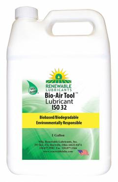 RENEWABLE LUBRICANTS Air Tool Oil: Synthetic, -22°F Min. Op Temp., 250°F Max. Op Temp., Jug (MPN 83113). Key specifications — attr1321222: Synthetic; attr1321227: 203; attr1321244: RENEWABLE LUBRICANTS; attr1321245: Jug.