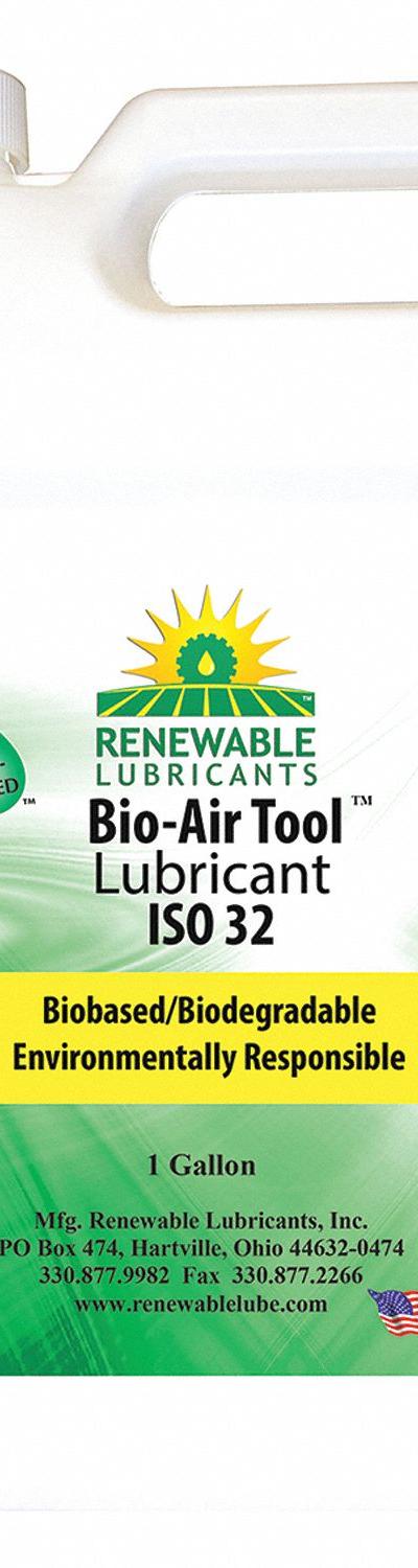 RENEWABLE LUBRICANTS Air Tool Oil: Synthetic - Air Tool Lubricants