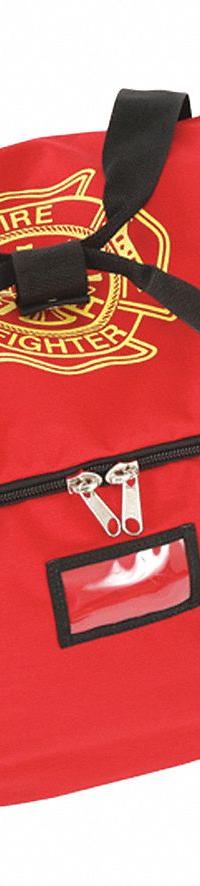 R&B FABRICATIONS Duffel Bag: Nylon, Red, 6,000 cu in Interior Volume, Zipper, 26 in Lg, 13 in Wd (MPN RB-199-U). Key specifications — Color: Red; Material: Nylon; Brand: R&B FABRICATIONS; Closure: Zipper.
