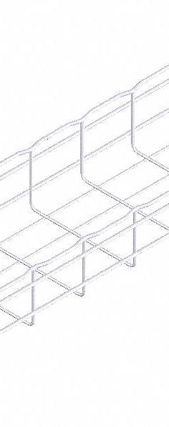 CABLOFIL Wire Mesh Cable Tray: 8 in Wd, 4 in Ht, 10 ft Lg, 76 lb, Steel, Zinc Plated (MPN CF105/200EZ). Key specifications — Material: Steel; Manufacturer Part Number: CF105/200EZ; Brand: CABLOFIL; Finish: Zinc Plated; Item [MERCH]: Wire Mesh Cable Tray.