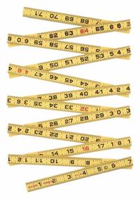 KLEIN TOOLS Folding Rule, Outside Reading: 911-6, 6 ft / 1.8 m, 0.28 in Thick, 1/16 in, Black/Red. Key specifications — attr939978: 1/16 in; attr934745: KLEIN TOOLS; attr944504: Outside Read; attr944508: Horizontal; attr939993: Decimal; attr986193: Etched.