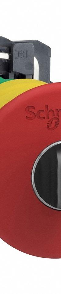SCHNEIDER Emergency Stop Push Button: Non-Illuminated, Mushroom Head Profile, Non-Metallic, 22 mm (MPN XB5AS9445). Key specifications — Brand: SCHNEIDER; Action: Maintained; Series: XB5; Push Button Material Type: Non-Metallic.