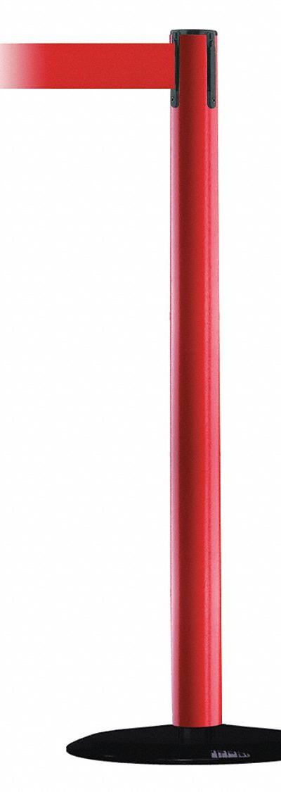 TENSABARRIER Barrier Post with Belt: Red - Solid-Color Retractable Belt Post Barriers