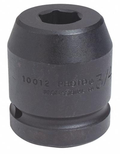 PROTO Impact Socket: 1 in Drive Size, SAE, 2 1/4 in Socket Size, 12-Point, Std - 1" Drive Impact Sockets