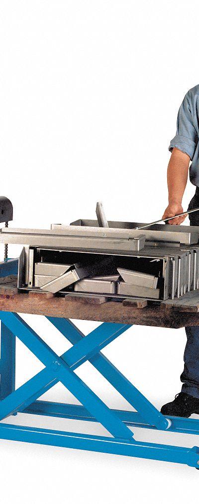 BISHAMON High-Lift Pallet Jack: 1,000 lb - Powered-Lift & Manual-Push High-Lift Pallet Jacks