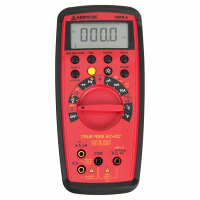 AMPROBE Digital Multimeter: TRMS, CAT IV 600V, 1,000 V Max AC Volt Measurement - Standard Feature Multimeters