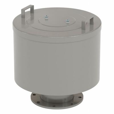 SOLBERG Filter Silencer: 6 in Flange Inlet Size, 1,100 scfm, 22 in Overall Ht - Air Compressor Intake Filters & Silencers